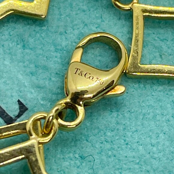 Tiffany & Co. 18K Yellow Gold Picasso Marrakesh Star Cutout Link Necklace 24" - Picture 4 of 14